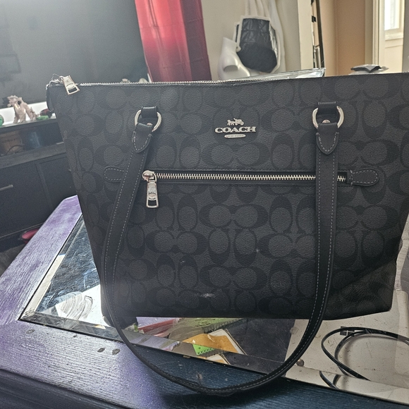 Coach Handbags - Coach Black and Gray Signature Tote